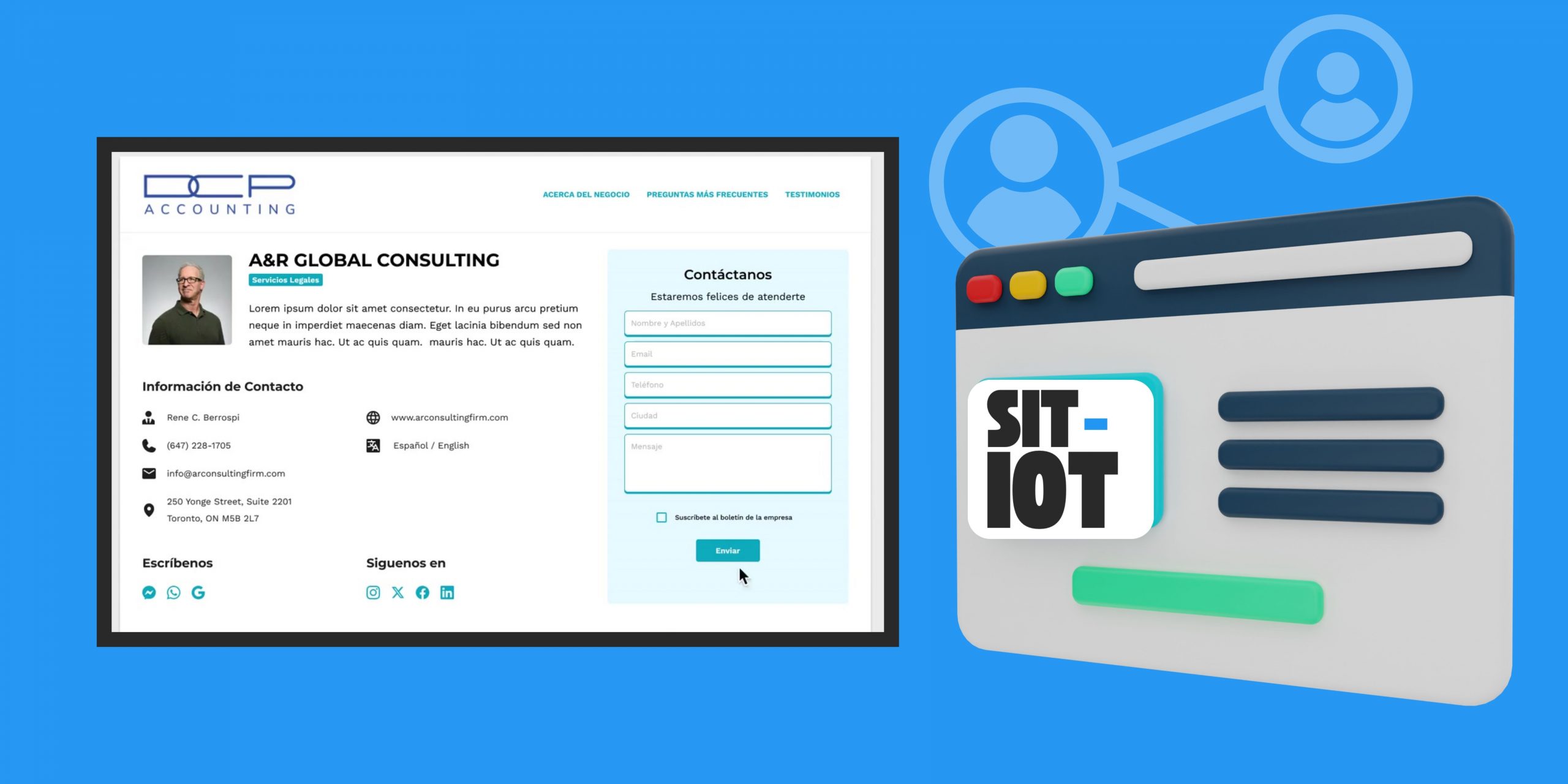 Micropáginas Web de SIT-IOT para instaladores de Domótica. Directorio de instaladores de domótica.