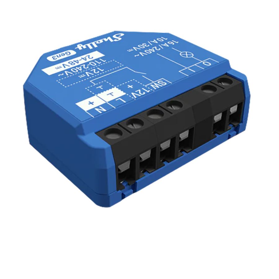 Shelly 1 Gen3 relé WiFi compacto contacto seco Gen3