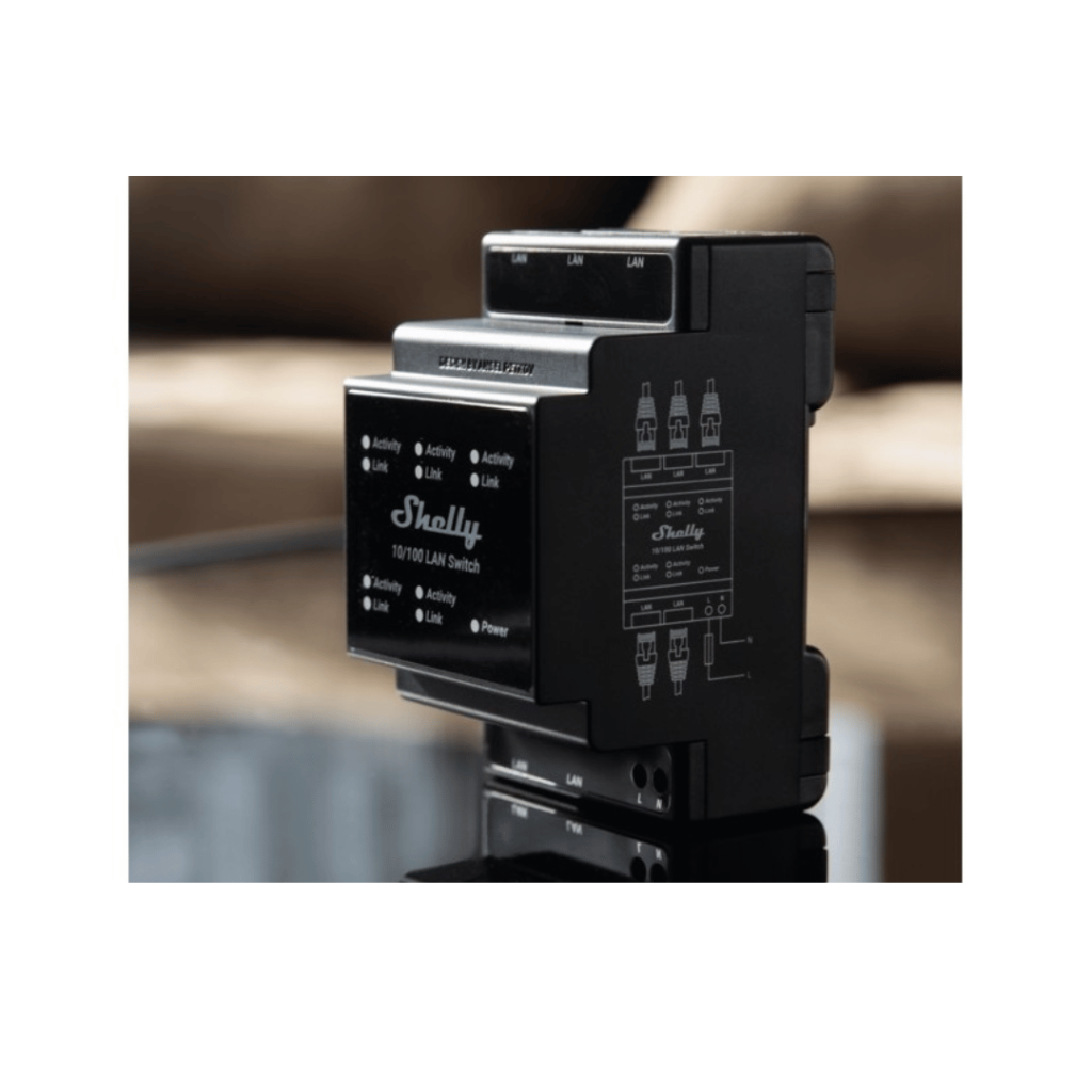 Shelly LAN Switch conmutador Ethernet 5 puertos DIN rail