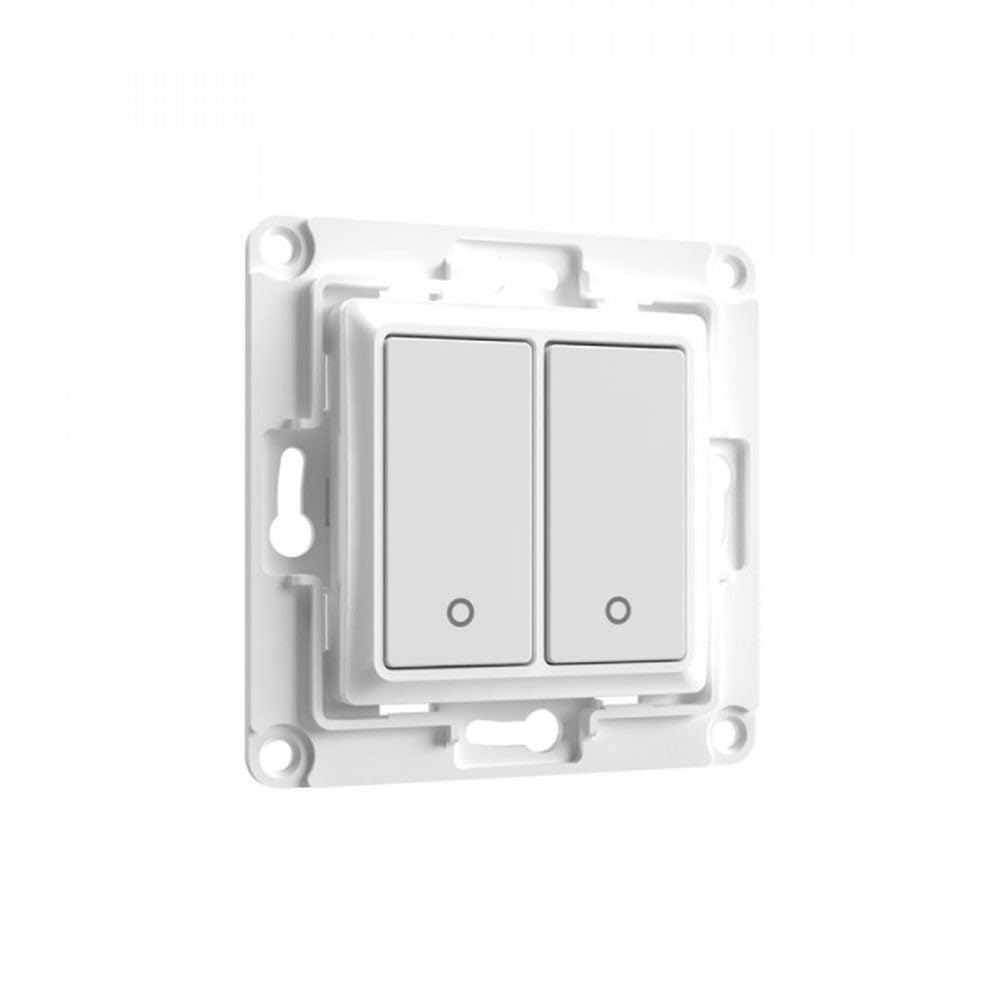 Shelly Wall Switch 2 Blanco — Pulsador de pared doble para relés Shelly Gen3