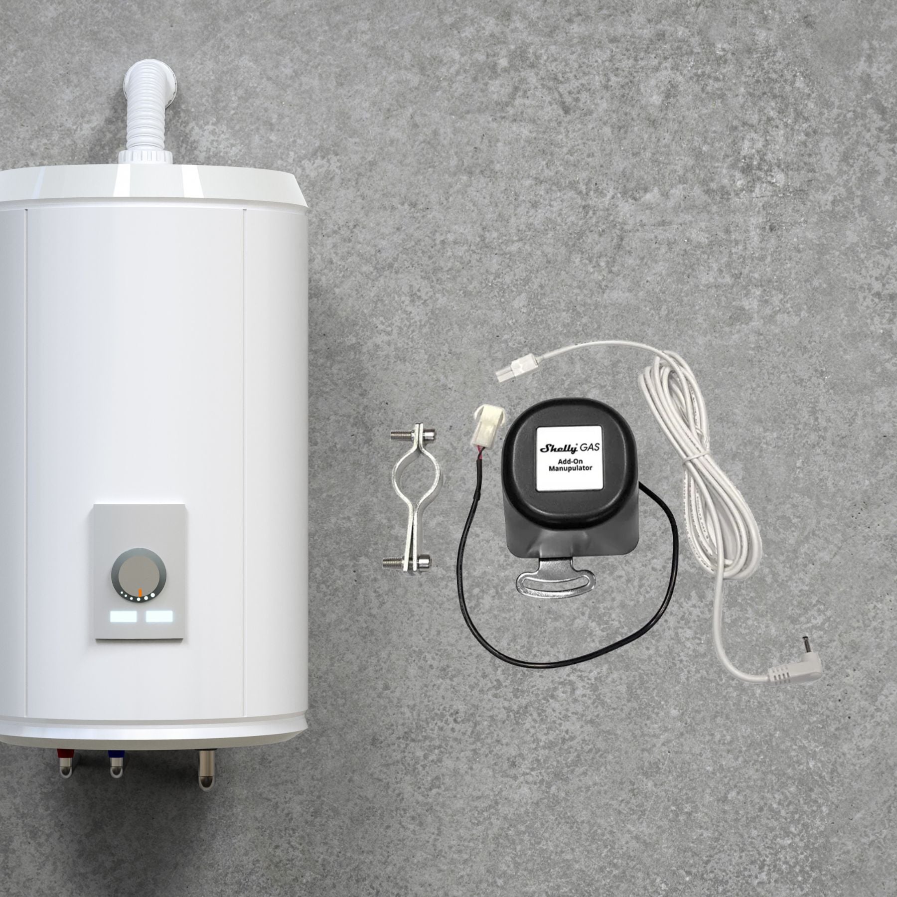 Instalación Shelly Gas Add-On en válvula de gas con detector de fugas