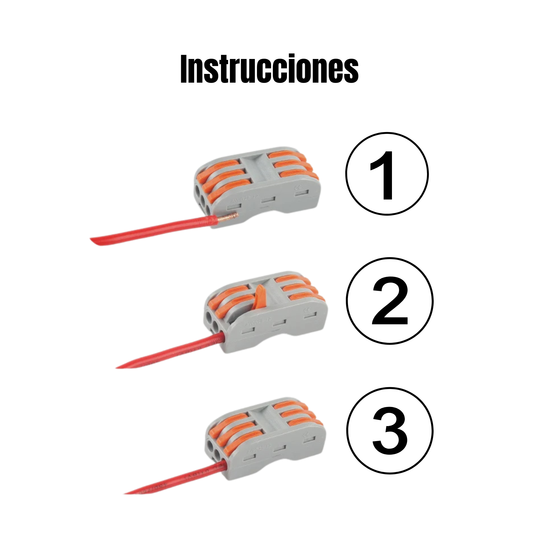 Pack de Clemas eléctricas de empuje para cables