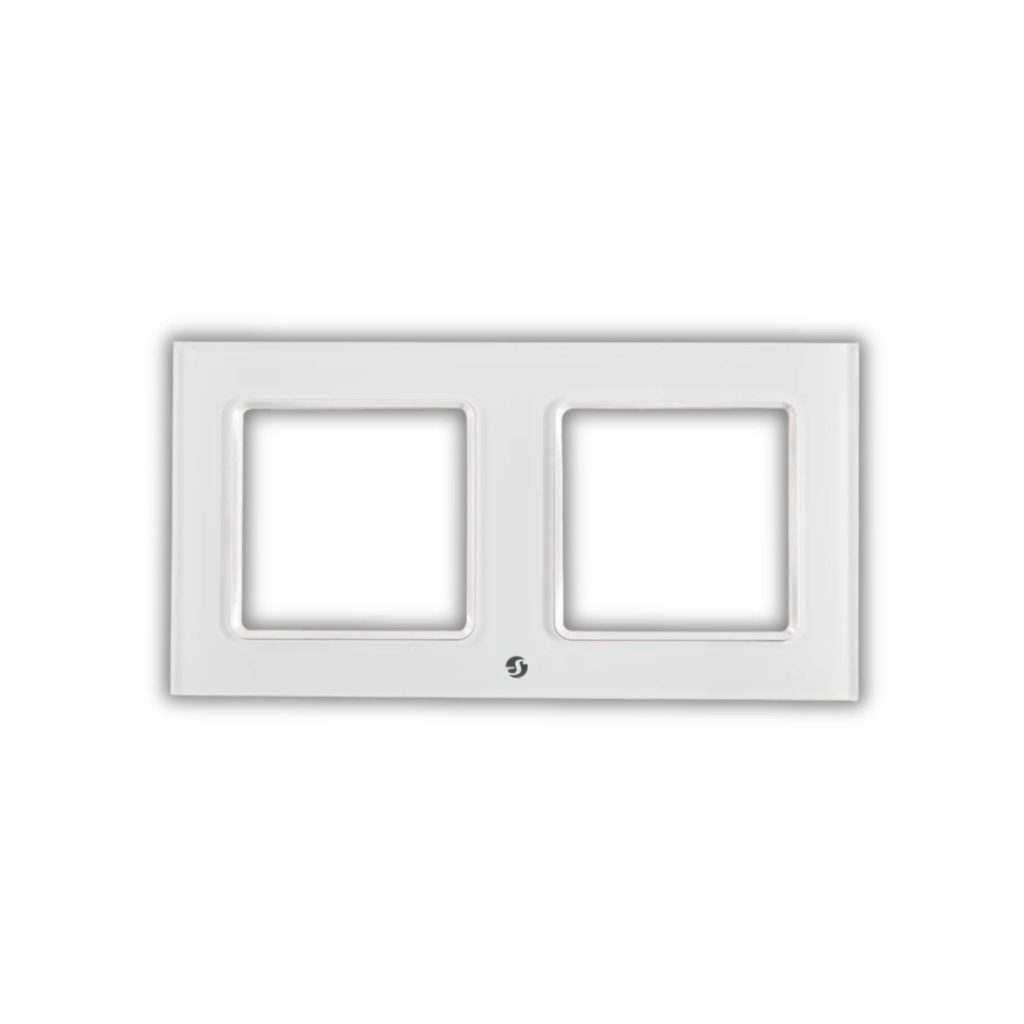 Marco Interruptor Shelly de 2 botones blanco para Wall Switch