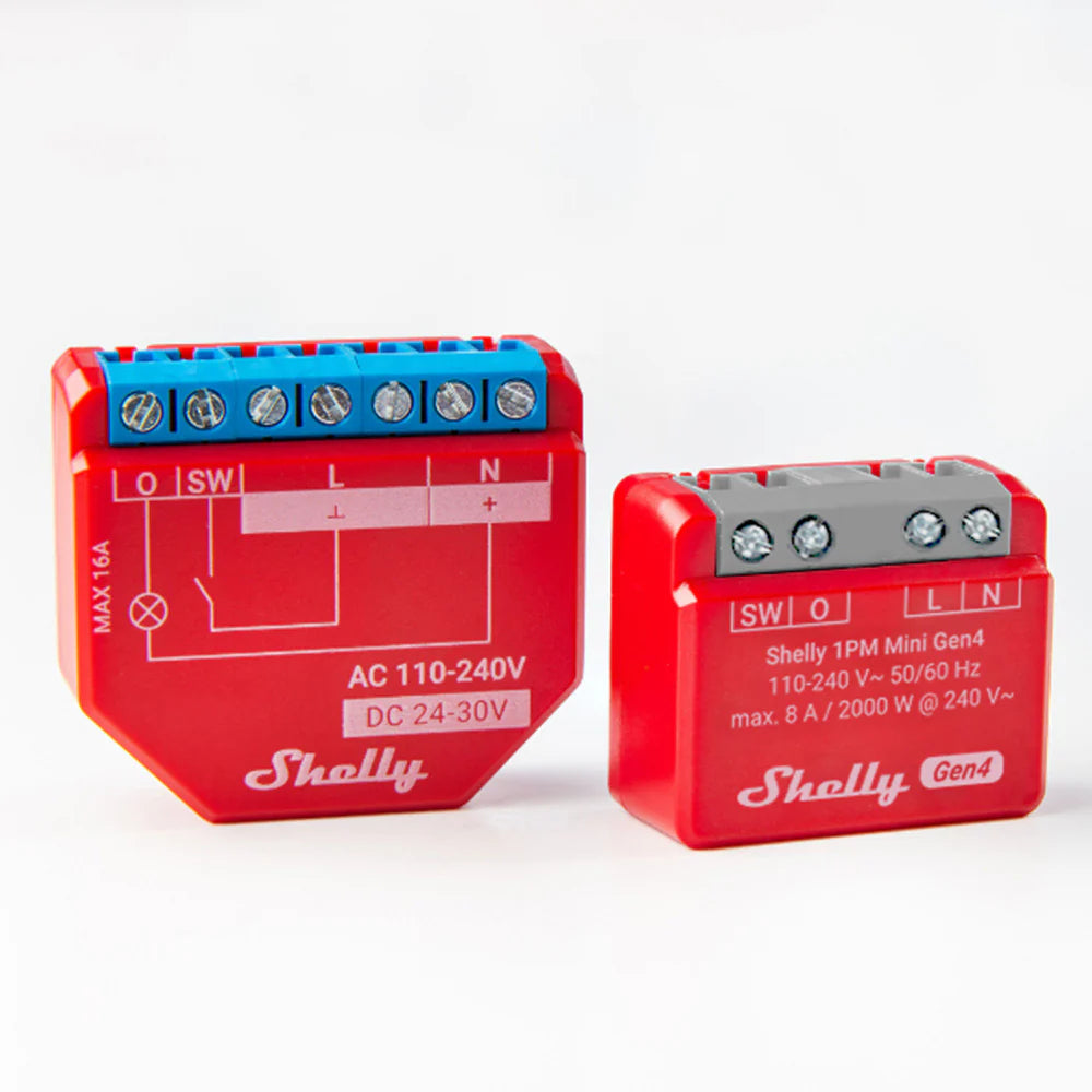 Especificaciones técnicas Shelly 1PM Mini Gen4 S4SW-001P8EU