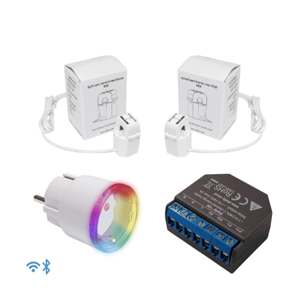 Pack Gestión de Excedente Shelly EM con Plug S para autoconsumo fotovoltaico