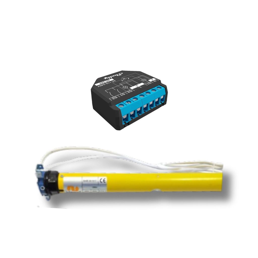 Pack Persiana Base 35 con motor tubular Ø35mm y relé Shelly Plus 2PM WiFi