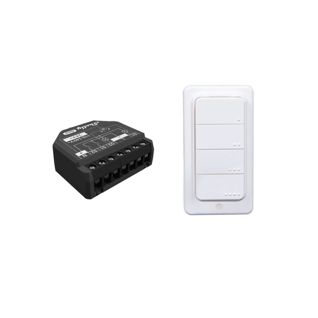 Pack Shelly 2PM Gen3 + BLU RC Button 4