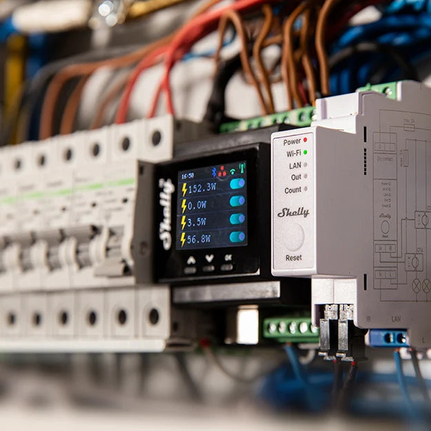 Shelly Pro EM-50 diagrama conexión pinzas corriente 50A