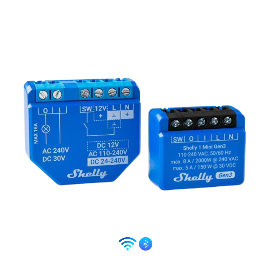 Comparativa Shelly 1 Mini Gen3 tamaño ultracompacto caja mecanismos
