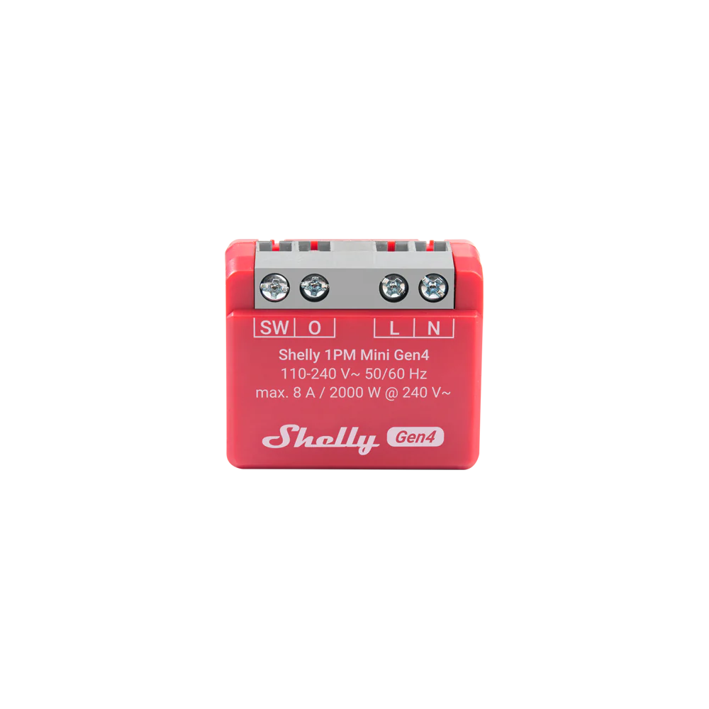 Shelly 1PM Mini Gen4 relé WiFi Zigbee Matter mini medidor 8A