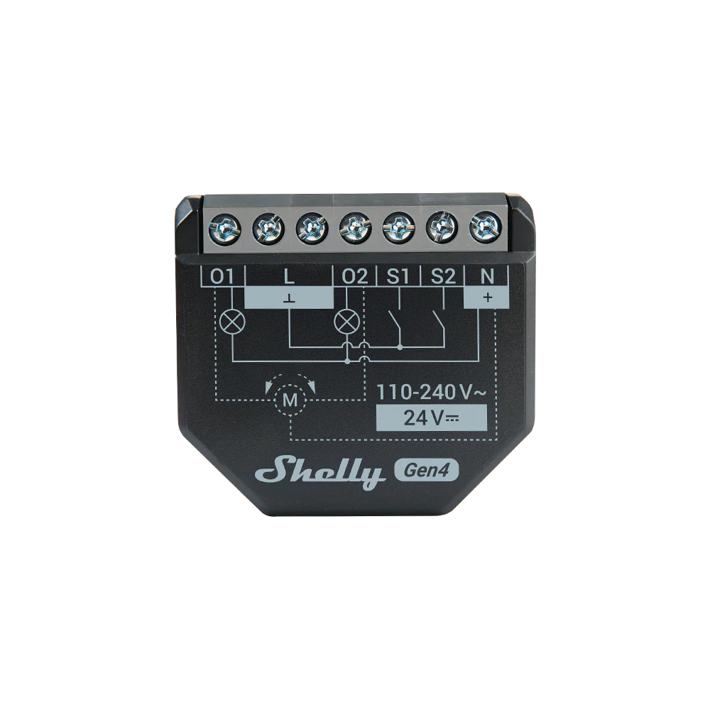 Especificaciones técnicas Shelly 2PM Gen4 — 10A 230V WiFi Zigbee Matter