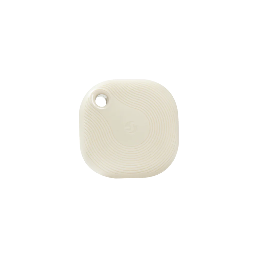 Shelly BLU Button Tough 1 Moca — Vista frontal del pulsador Bluetooth