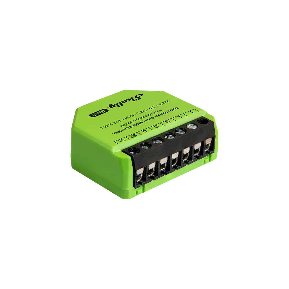 Shelly Dimmer Gen3 regulador intensidad WiFi LED sin neutro