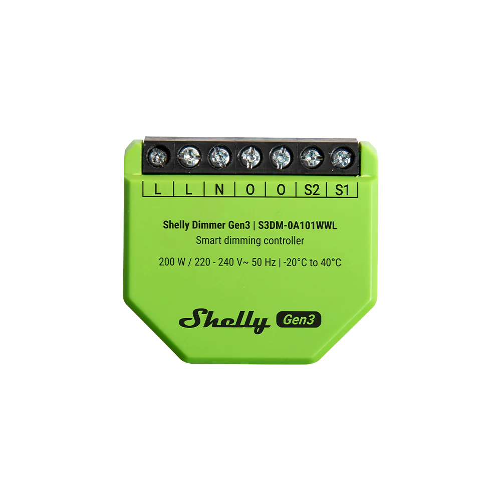 Shelly Dimmer Gen3 gateway BLU WiFi 2.4 GHz Gen3