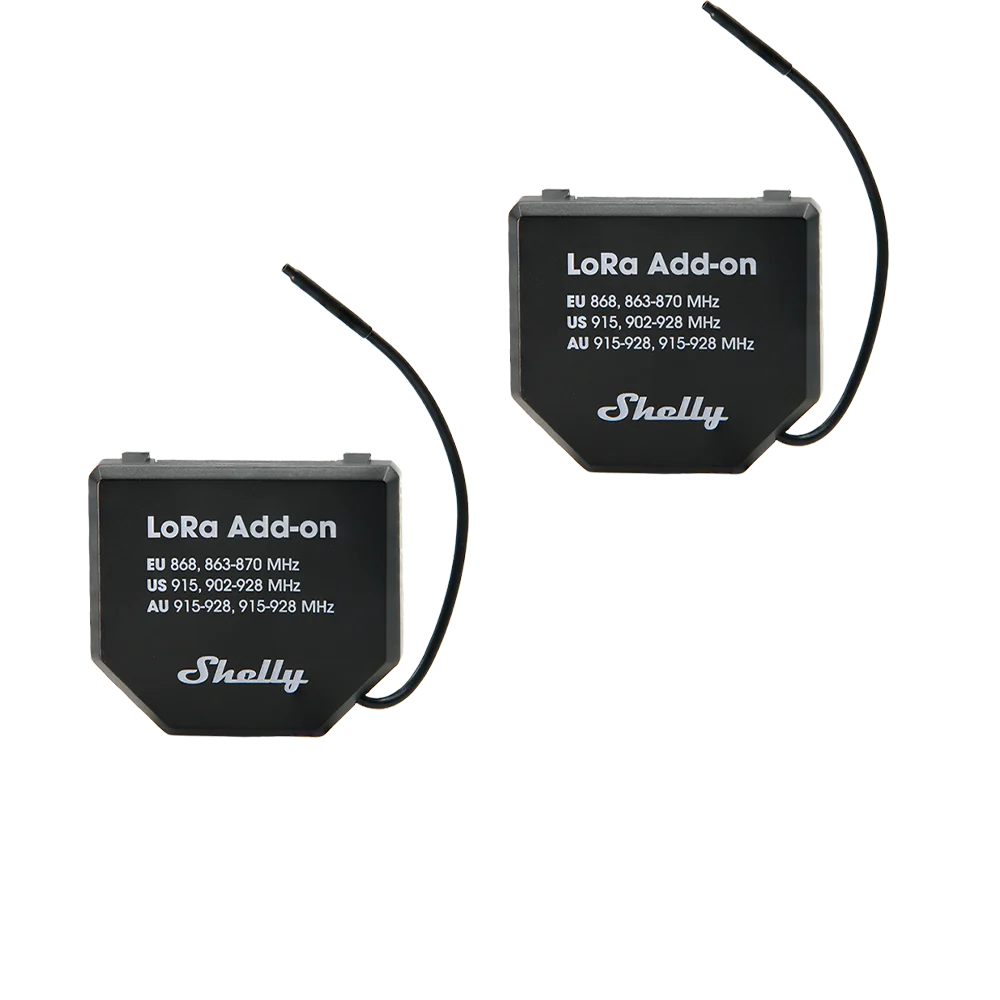 Shelly LoRa Add-on doble pack para proyectos IoT industriales y agricultura