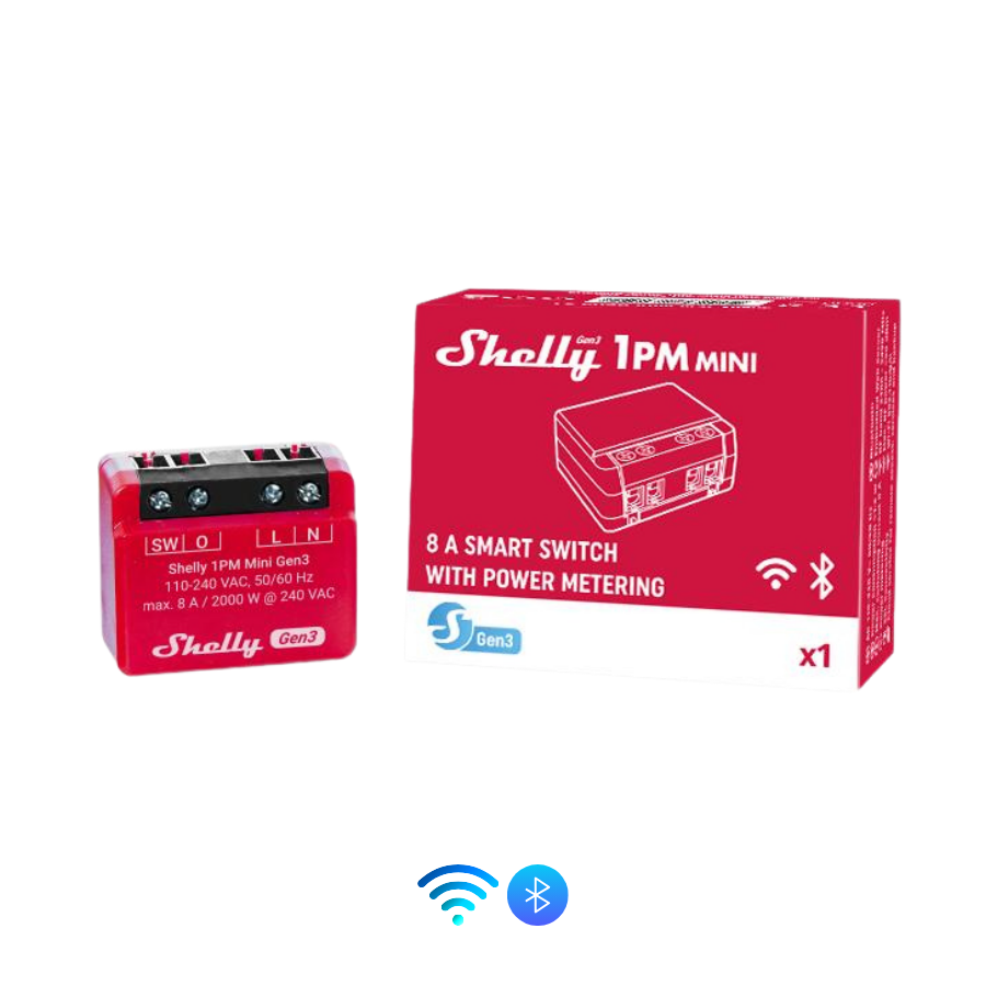 Caja de embalaje Shelly 1PM Mini Gen3 S3SW-001P8EU