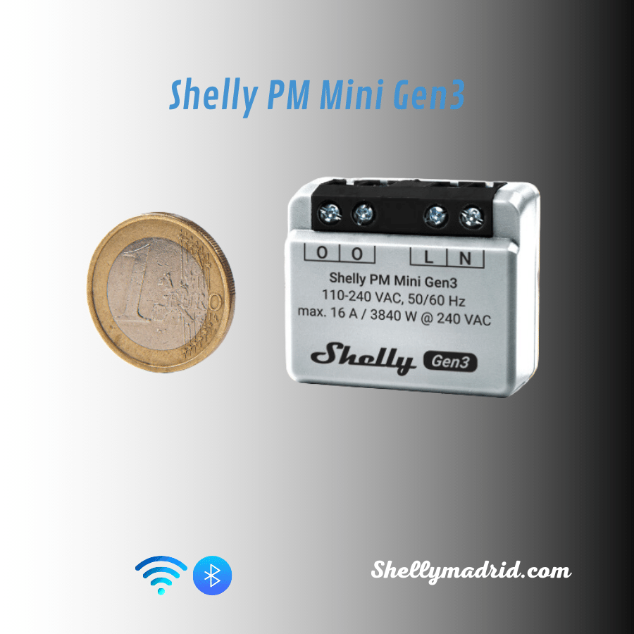 Especificaciones técnicas Shelly PM Mini Gen3 16A 3680W Gen3