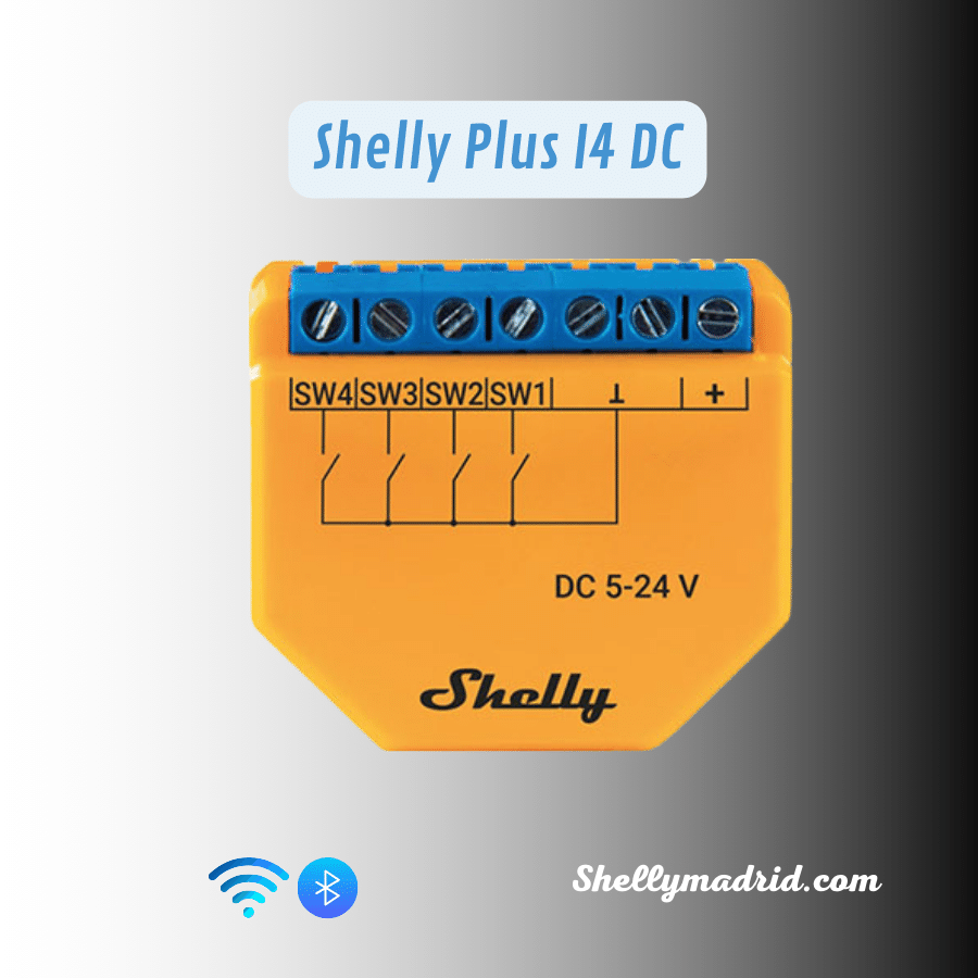 Shelly Plus I4 DC controlador 4 entradas WiFi SNSN-0D24X