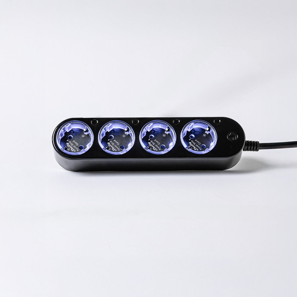 Shelly Power Strip 4 Gen4 Negra regleta inteligente WiFi Matter Zigbee