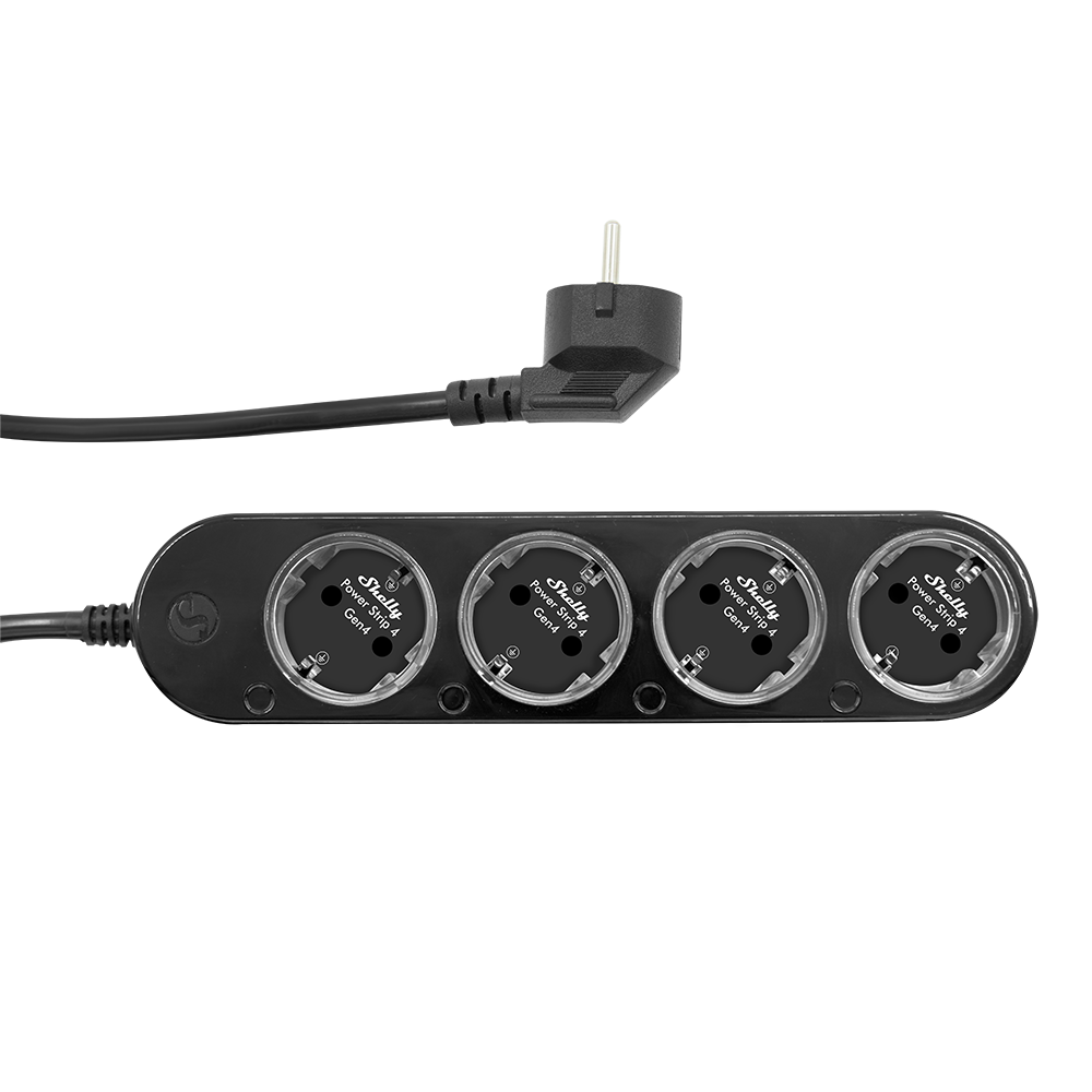 Shelly Power Strip 4 Gen4 Negra control por voz smart home WiFi 6