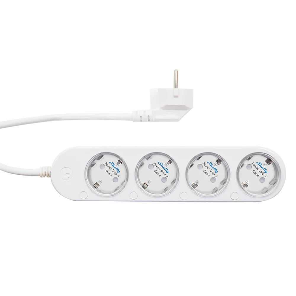 Shelly Power Strip 4 Gen4 Blanca regleta inteligente WiFi Matter Zigbee
