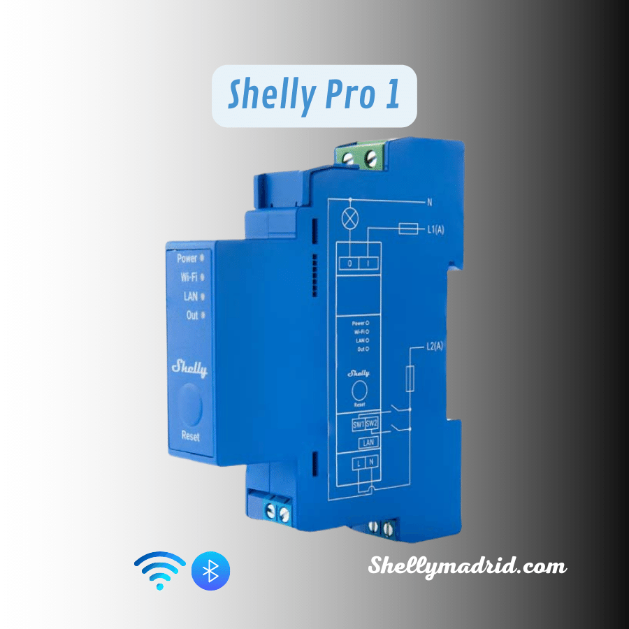Shelly Pro 1 relé DIN WiFi Ethernet 16A profesional