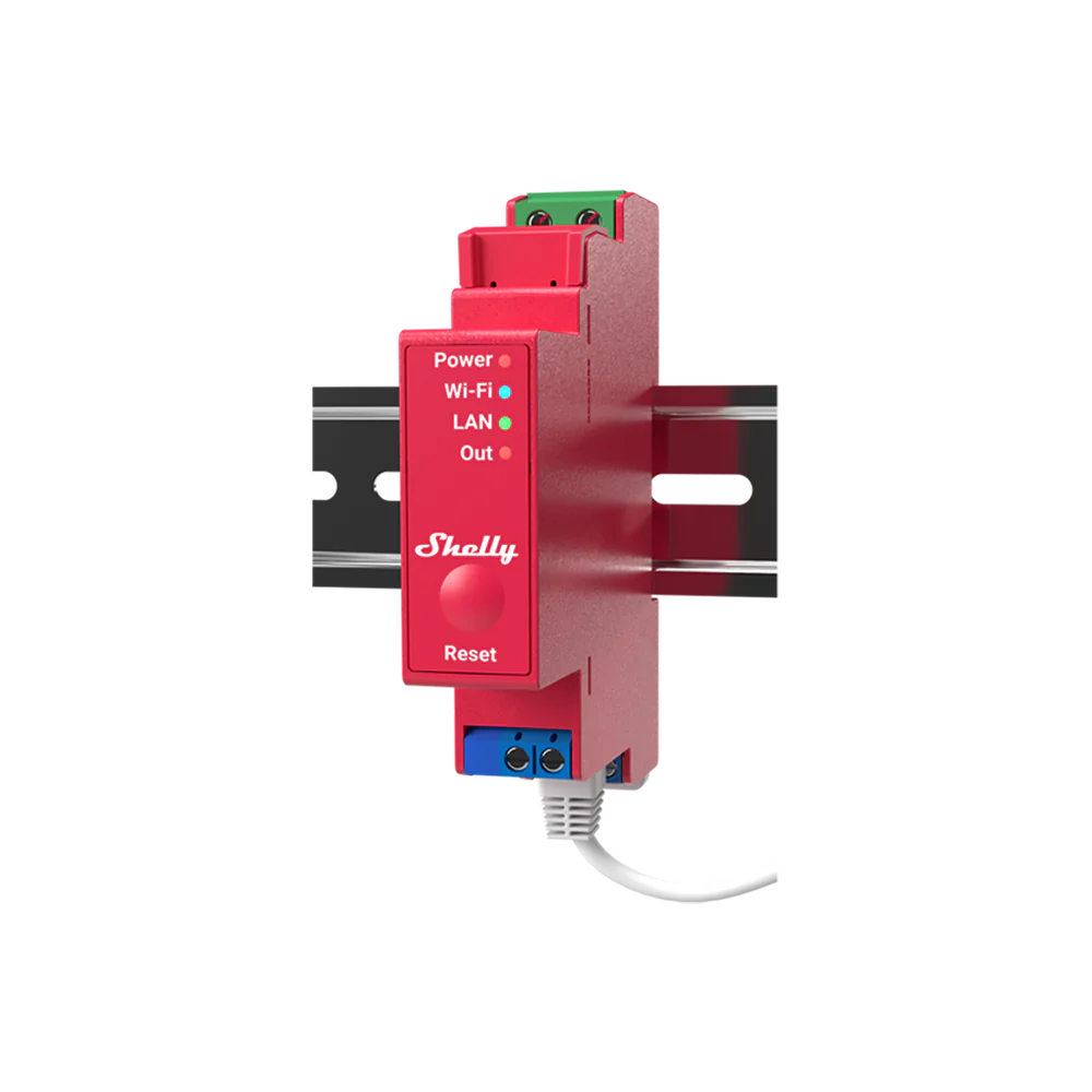 Shelly Pro 1PM relé DIN WiFi Ethernet 16A con medidor de energía