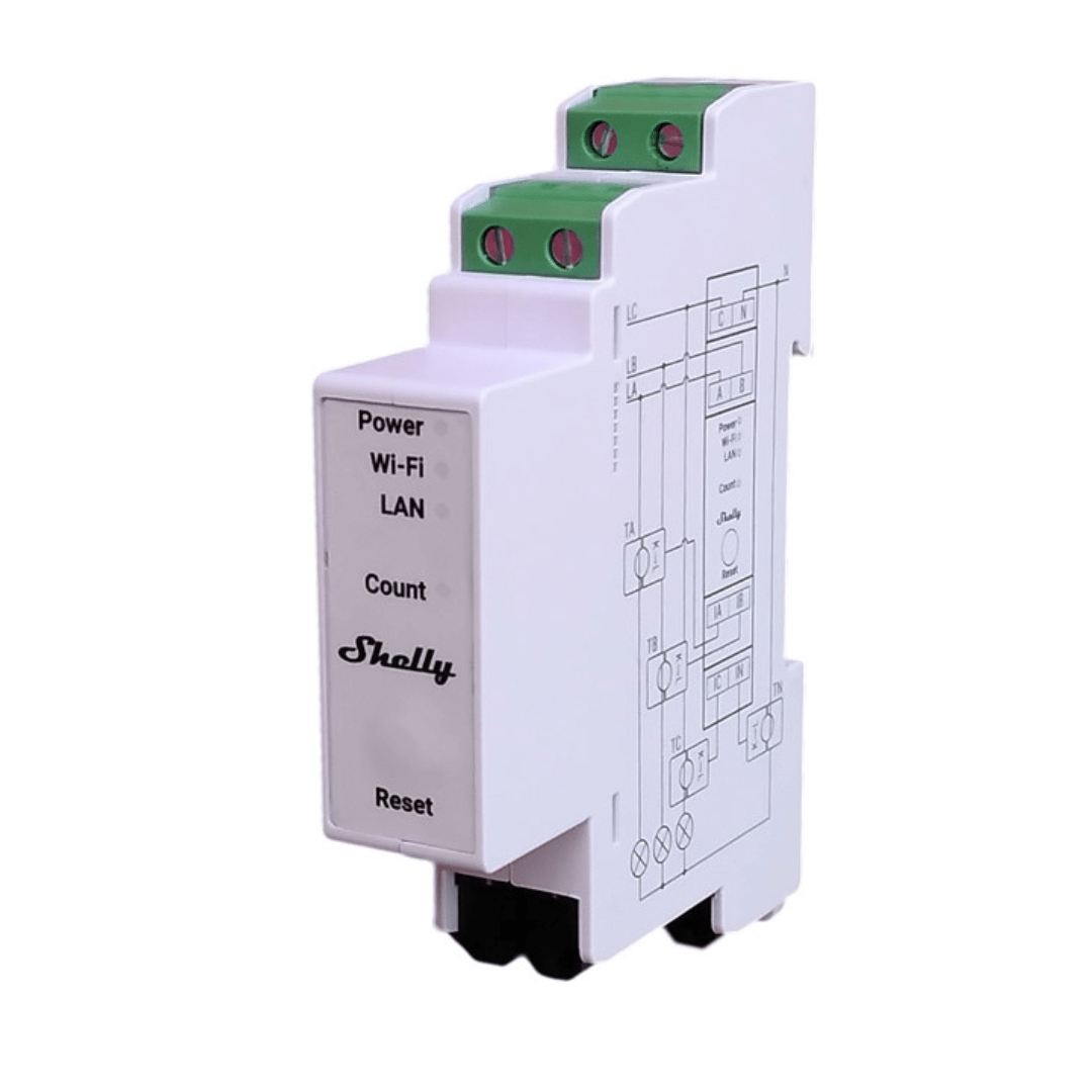 Diagrama de conexión Shelly Pro 3EM 120A instalación trifásica