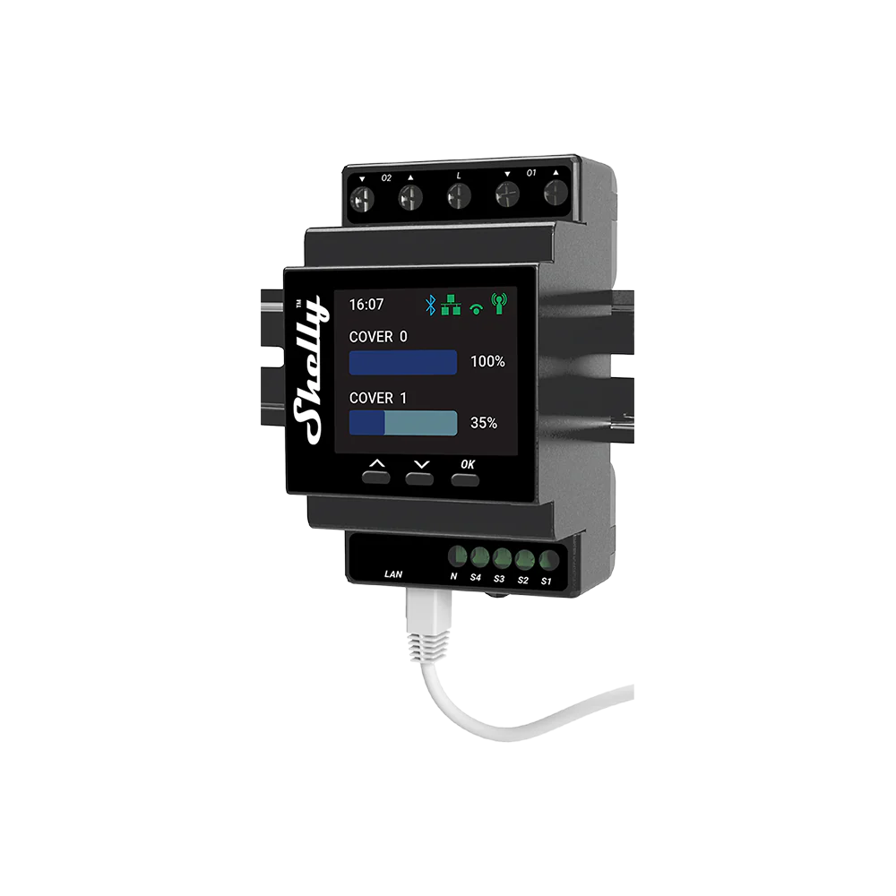 Shelly Pro Dual Cover PM controlador persianas WiFi doble canal DIN
