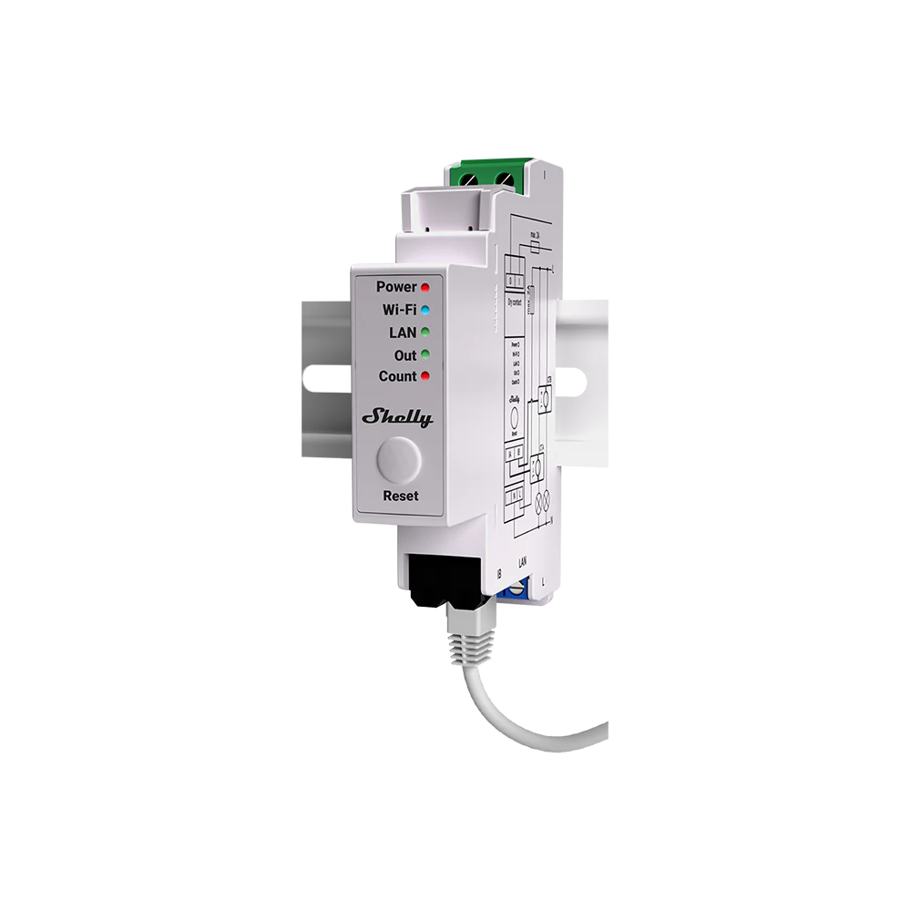 Shelly Pro EM-50 medidor energía WiFi doble canal 2 pinzas 50A DIN