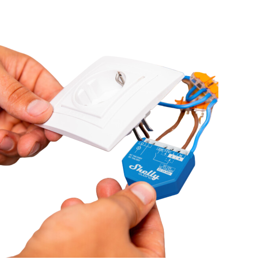 Diagrama de conexión Shelly Qubino Wave 1 interruptor Z-Wave