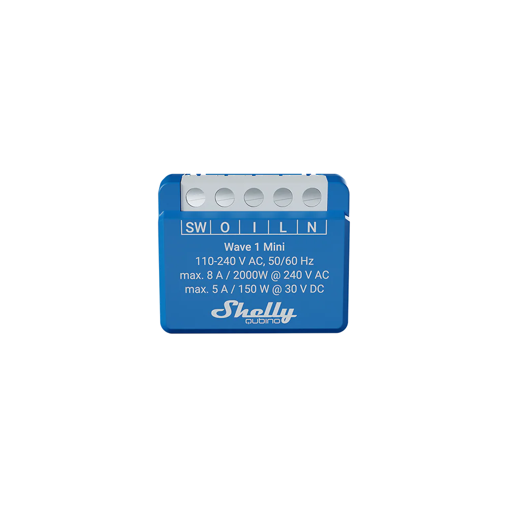 Shelly Wave 1 Mini relé Z-Wave monocanal ultracompacto sin neutro