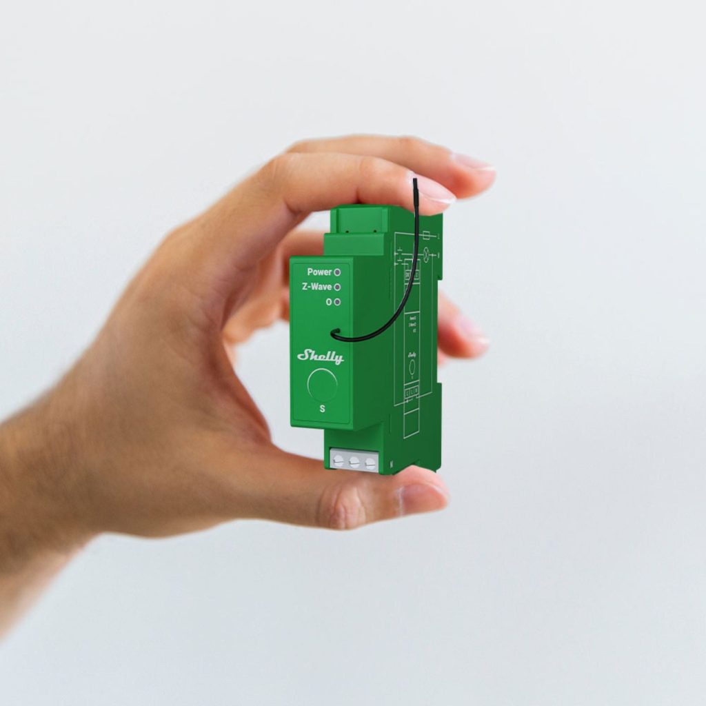 Shelly Wave Pro Dimmer 1PM regulador Z-Wave DIN medición potencia