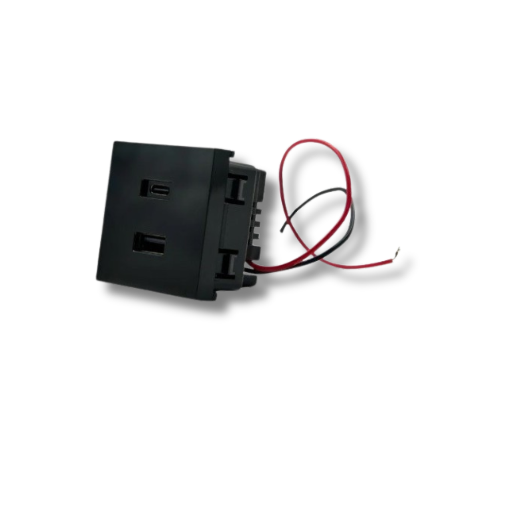 Cargador USB Shelly Wall Display Stand negro con puertos rápidos