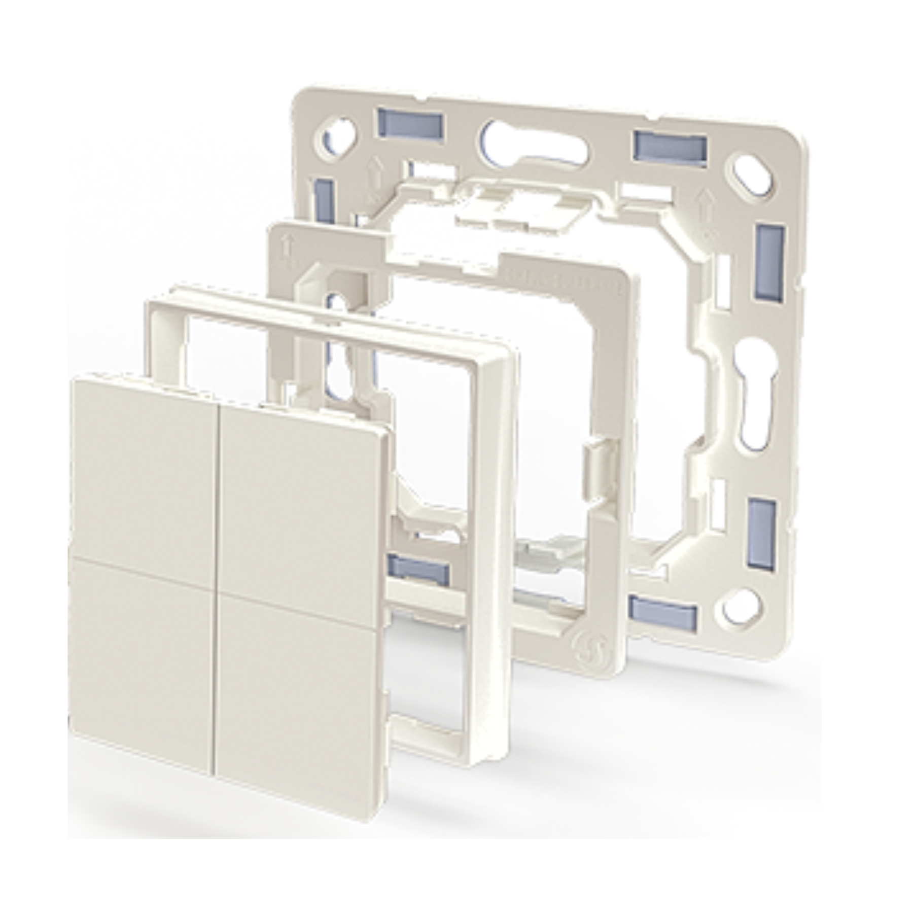 Shelly BLU Wall Switch 4 interruptor Bluetooth 4 botones adaptador Legrand Niloe