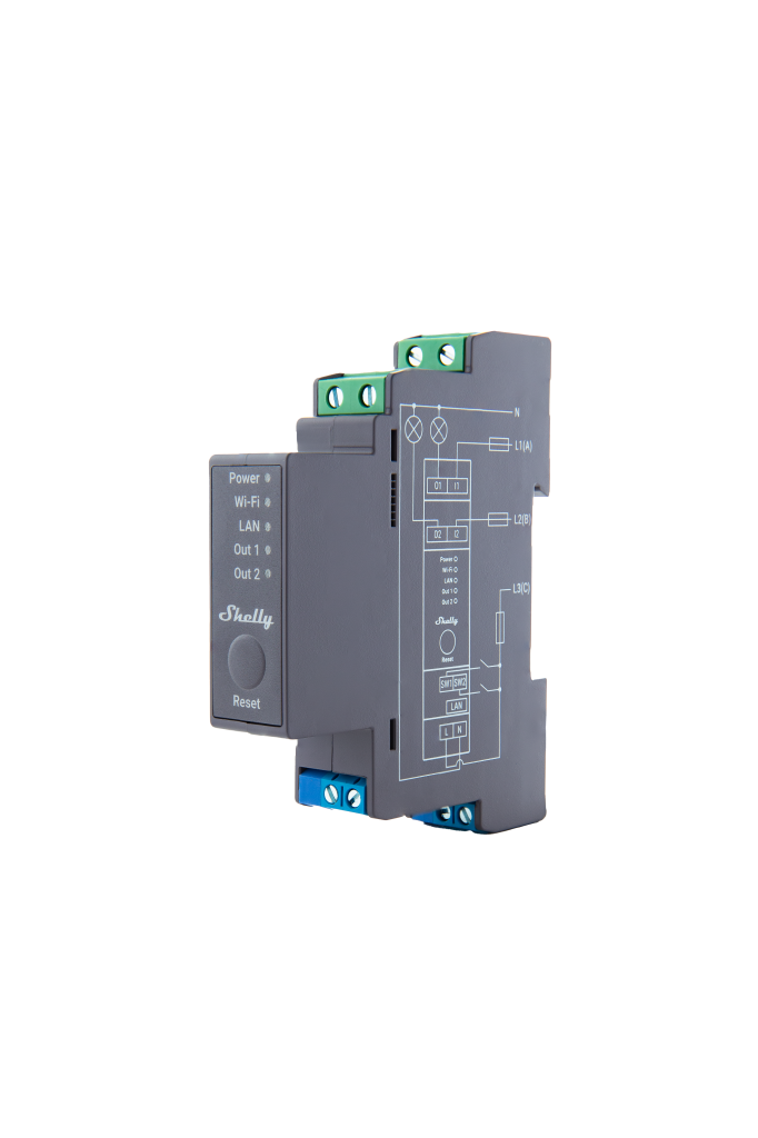 Shelly Pro 2 relé WiFi profesional 2 canales DIN rail Ethernet