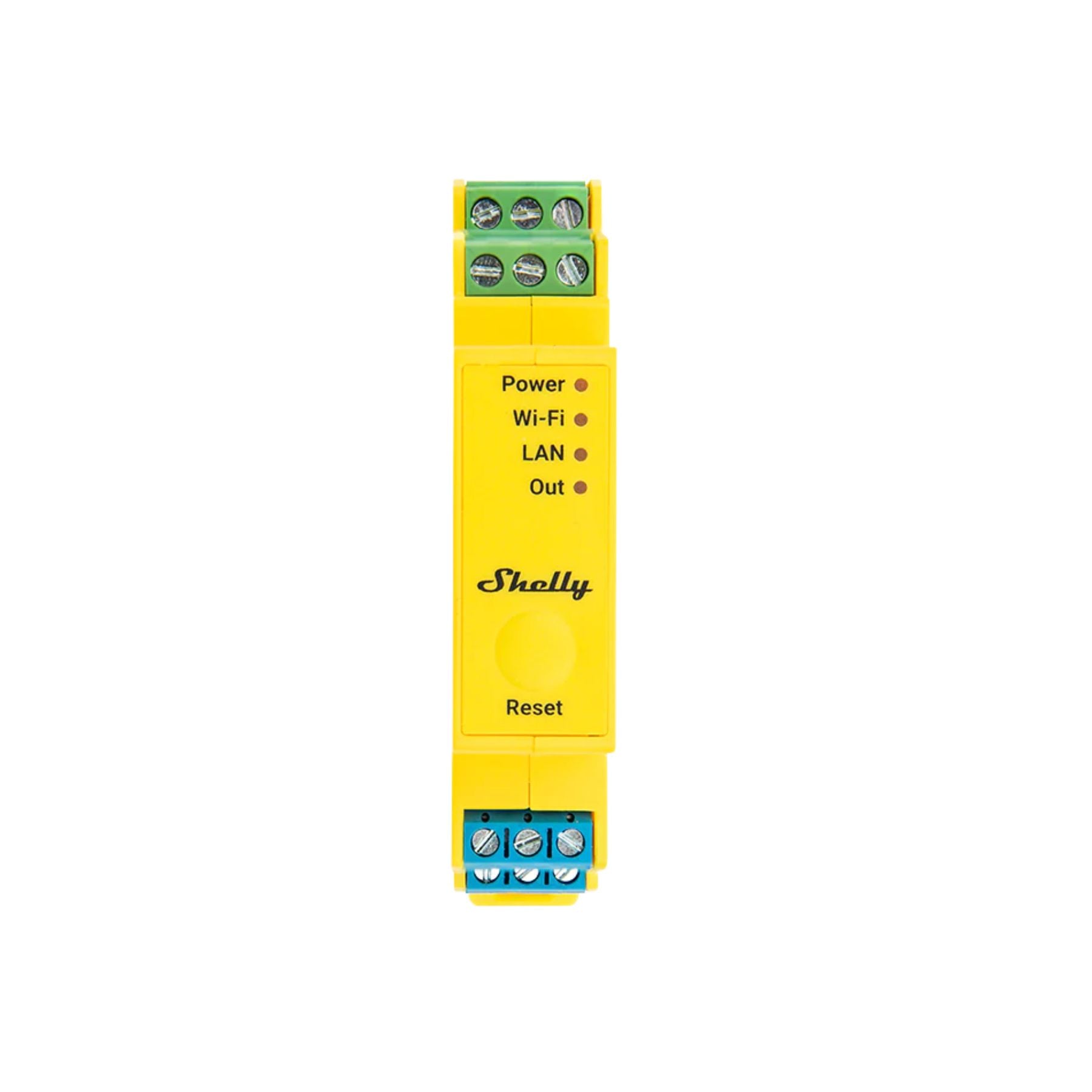 Shelly Pro RGBWW PM montaje carril DIN instalación eléctrica