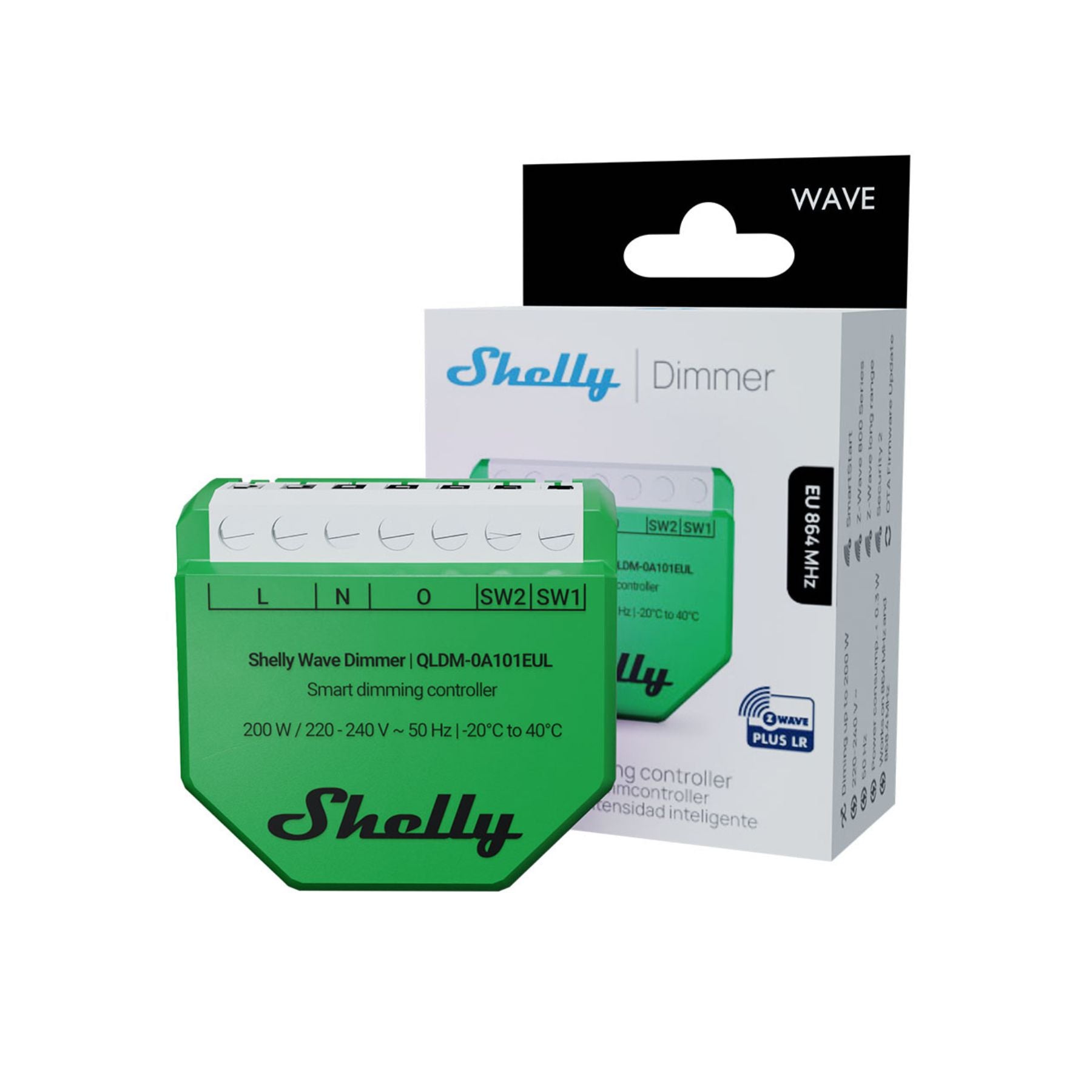 Shelly Wave Dimmer regulador intensidad Z-Wave trailing edge 200W