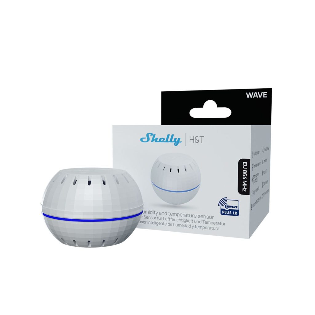 Shelly Wave H&T sensor temperatura humedad Z-Wave batería CR123A