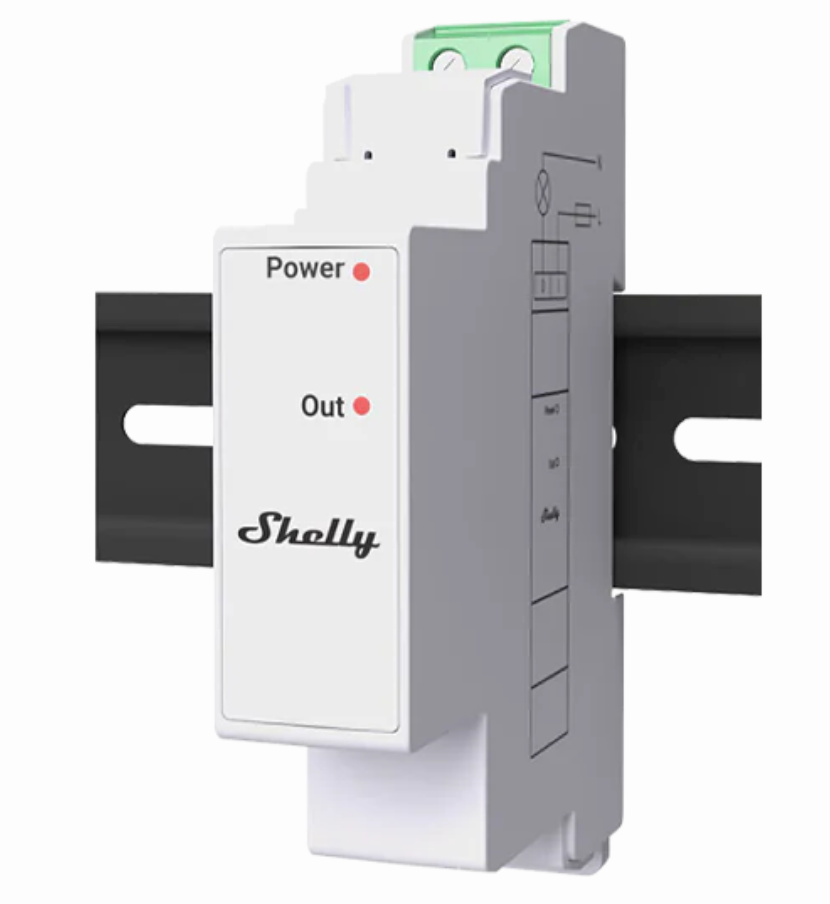 Shelly Pro 3EM Switch Add-On, módulo de contacto seco para carril DIN