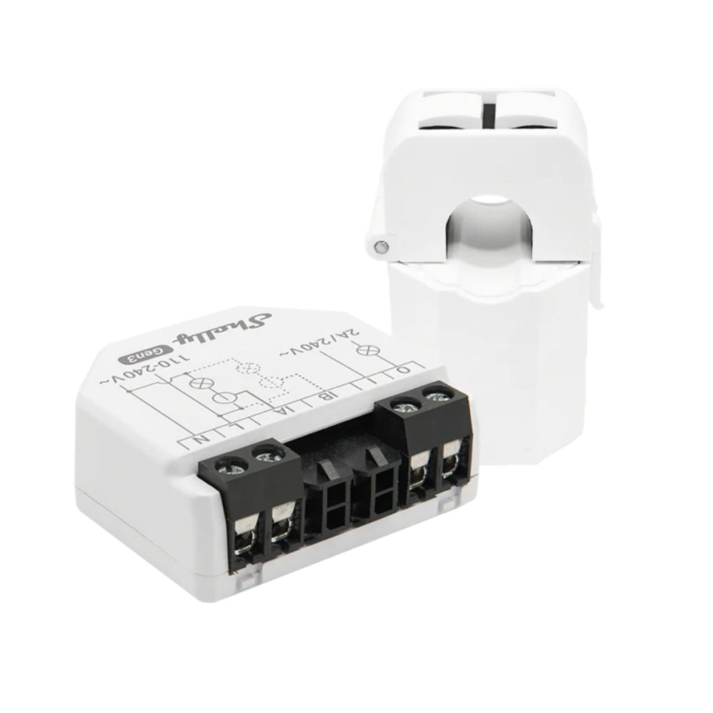Shelly EM Gen3 medidor de energía WiFi con pinza 50A