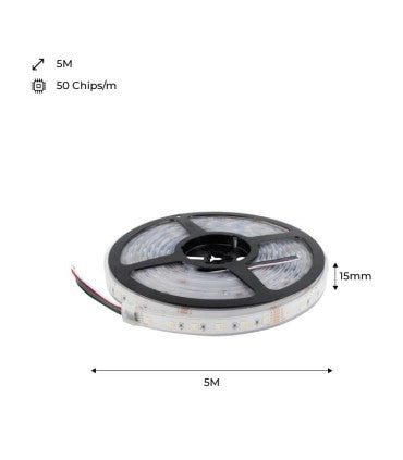 Tira LED RGBWW 19W/m 24V IP67 5m - Imagen 4