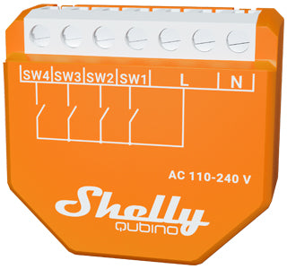 Shelly Wave i4 AC - Controlador de Escenas Inteligente Z-Wave de Largo Alcance - Imagen 3